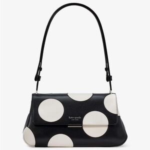 ♠️kate spade Grace Dot Convertible Shoulder Bag, Black White NWT